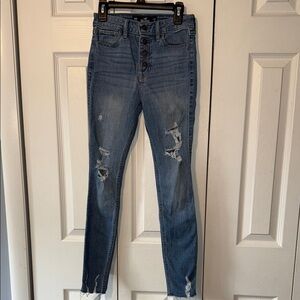 Hollister High Rise Cropped Skinny Jeans